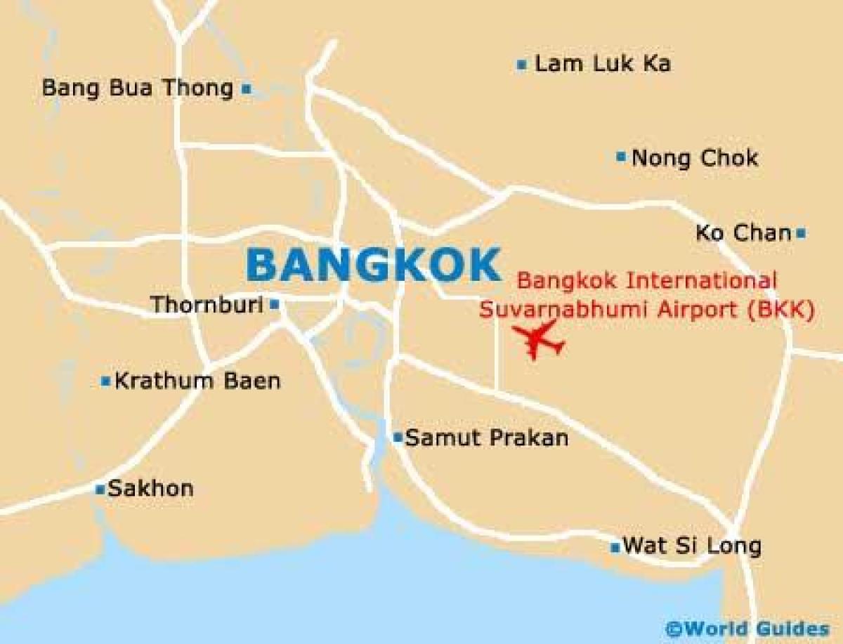 Mapa dos aeroportos de Banguecoque (Krung Thep)